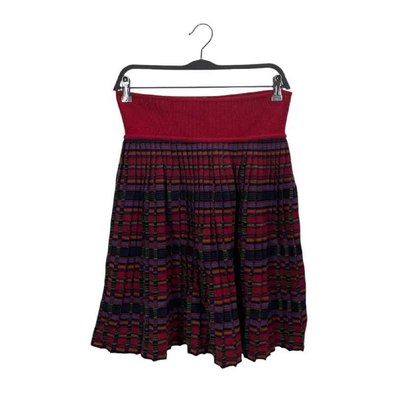 MISSONI/Skirt/M/Stripe/Cotton/RED/RED/PURPLE