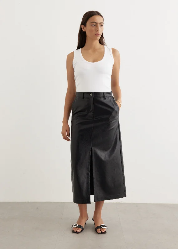 Foretell Vegan Leather Skirt