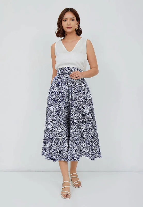 SAKURA さくら NAVY Circle Culottes BATIK